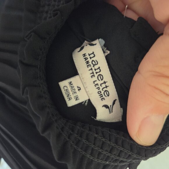 Nanette Lepore Pleated Black Maxi Dress. Size 4. NWT - Picture 10 of 10